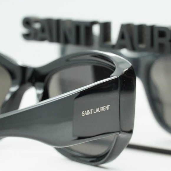 FINAL PRICE NEWEST SAINT LAURENT SL498 001 BLACK SUNGLASSES - Picture 7 of 12